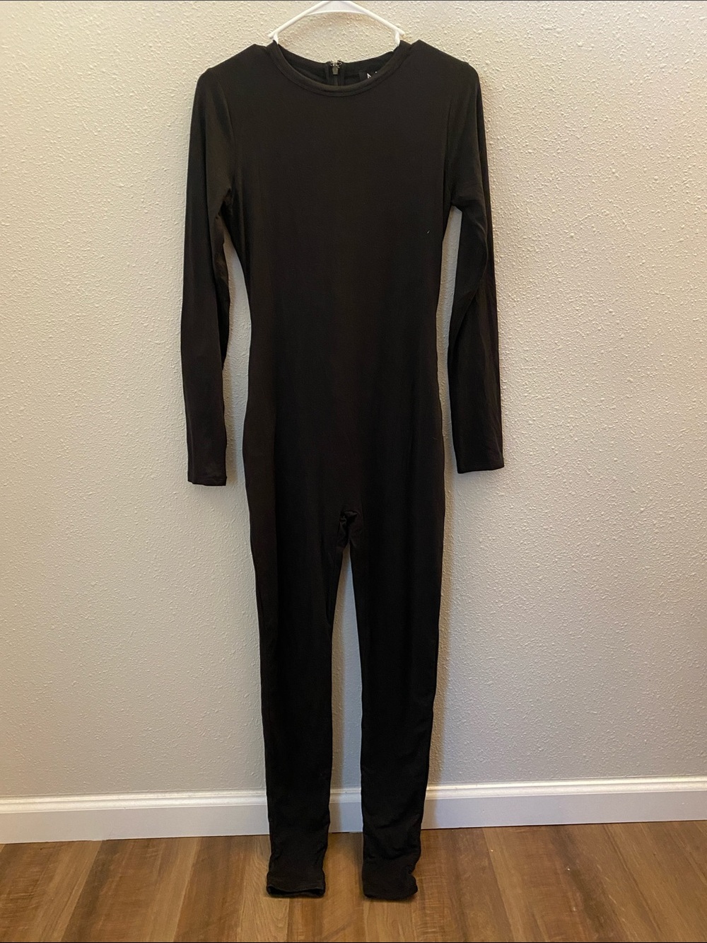 naked wardrobe Black Long-Sleeve Kids One-Piece Bodysuit
